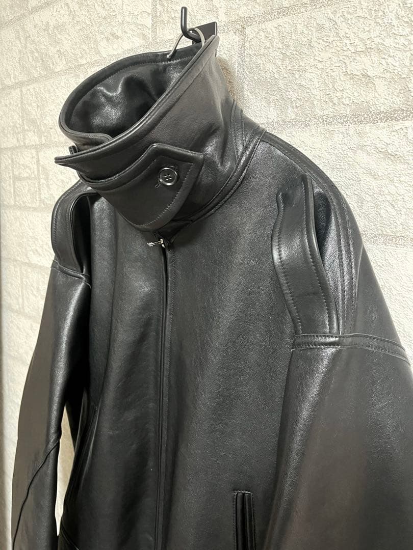 ジャケット・アウター ANTHEM A LAMB LEATHER MILITARY BLOUSON