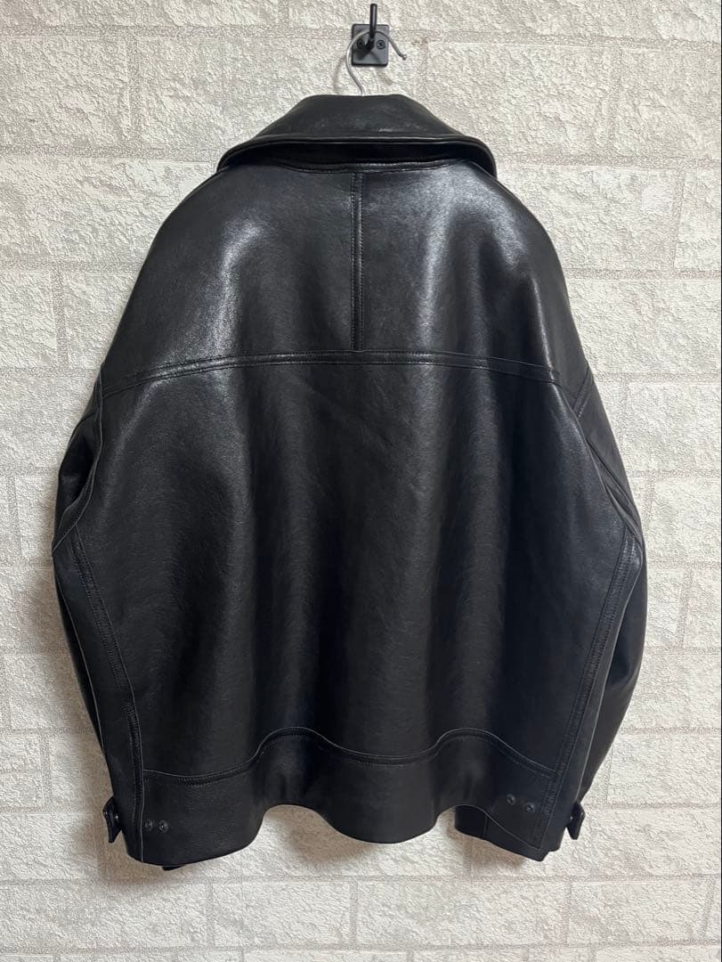 ジャケット・アウター ANTHEM A LAMB LEATHER MILITARY BLOUSON