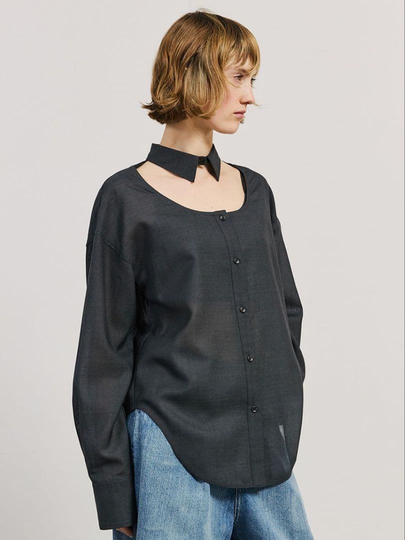 ※専用※SORINソリン2025新作人気ウールボイルカットアウトシャツ