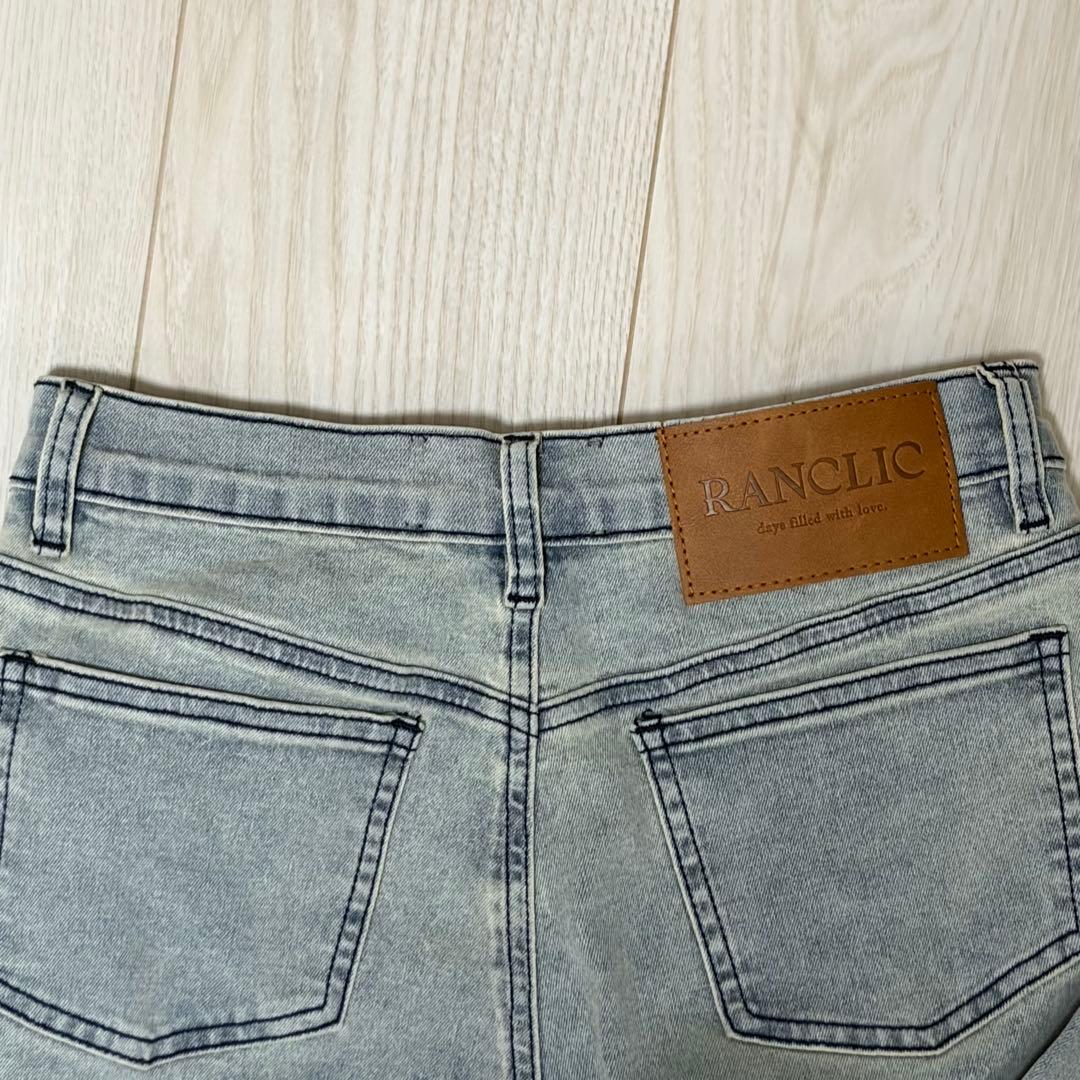 ぽっぽむ♥ 【RANCLIC】 デニムリボンパンツ Sサイズ