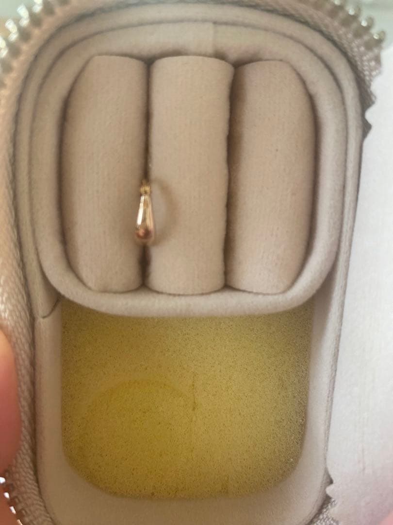 ete フープ ピアス (片耳分) K10 ピンクゴールド