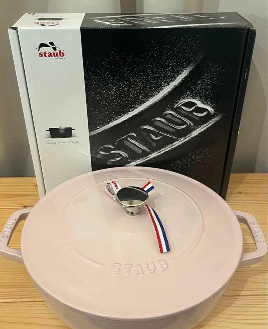 【新品】【正規店】staub ブレイザーソテーパン24cm　ソルベローズ