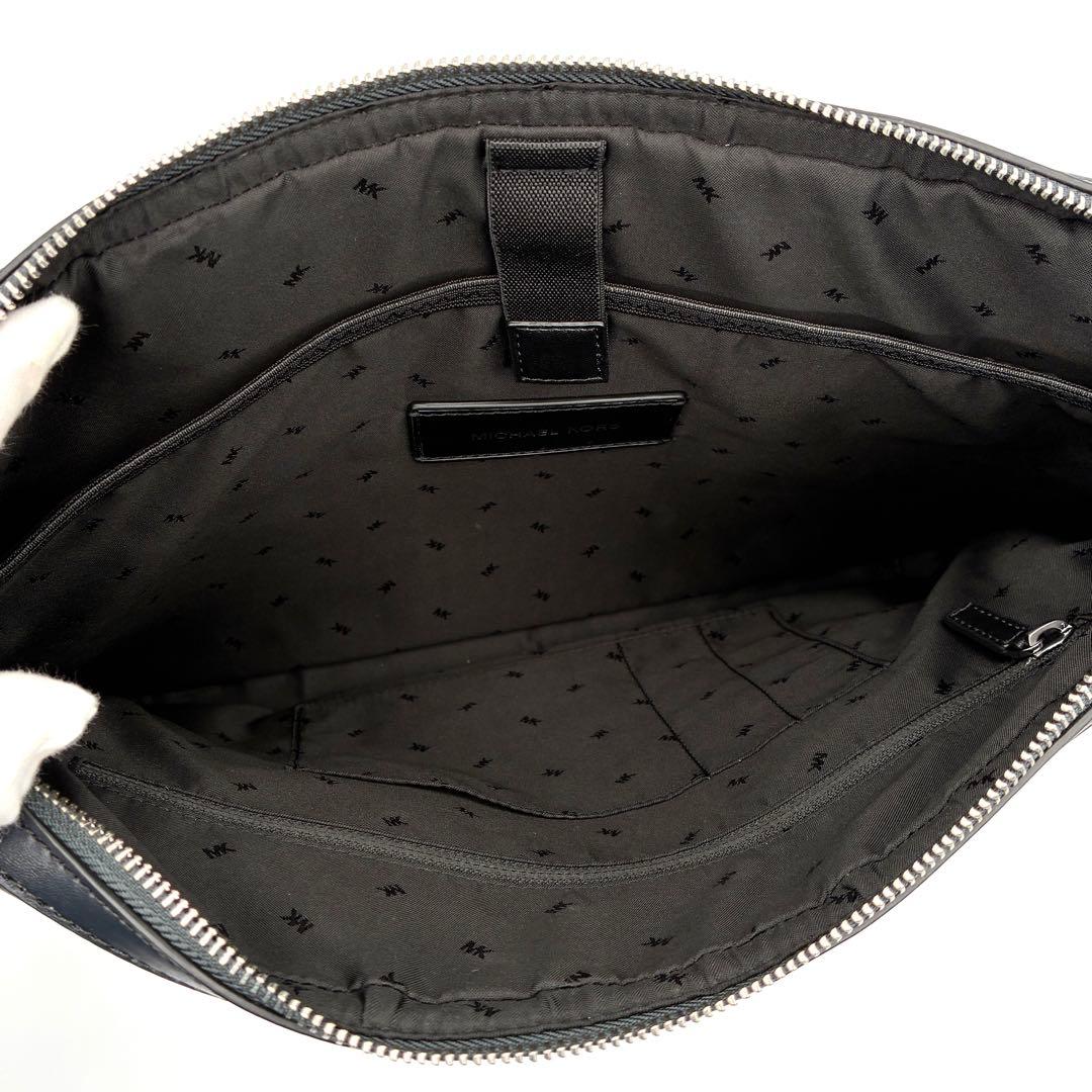 極美品 マイケルコース ビジネスバッグ 総柄 ロゴ A4 PC可 ボルドー 紺