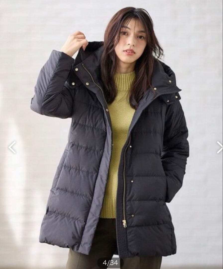 新品タグつき　今期　anyFAM 楽映えリッチロング丈ダウン　ブラック