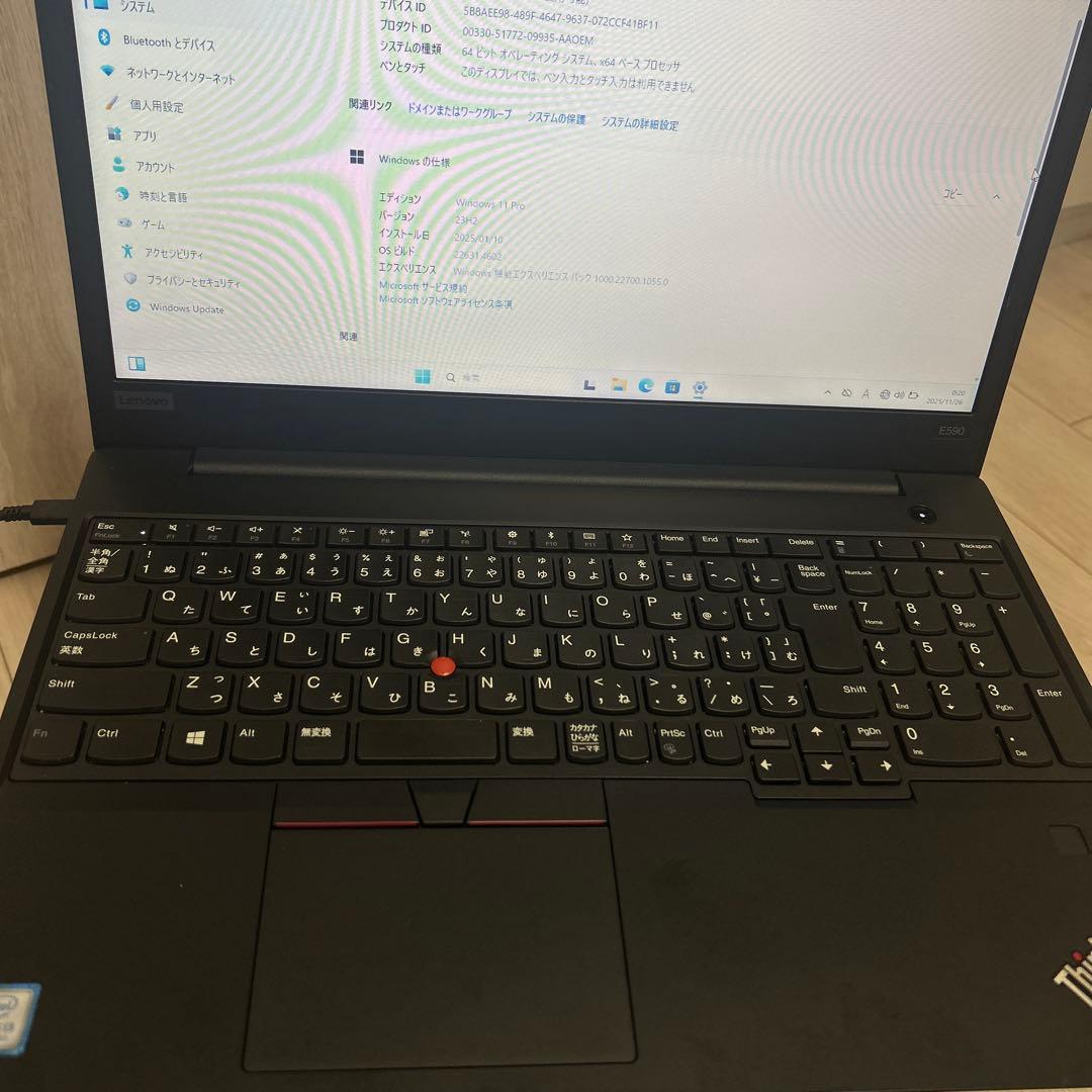 Windowsノート本体 ThinkPad Intel Core i5 8GB 256GB SSD