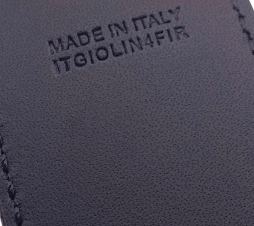 チェック柄 レザーベルト