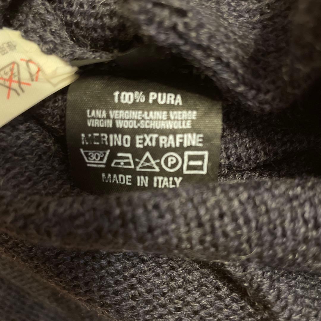 BOTTEGA VENETA 長袖レイヤードニット グレー✖️ネイビー S