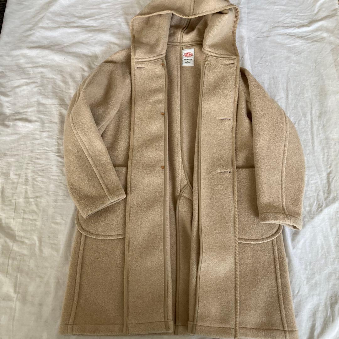 DANTON フード付きダッフルコート 36 ベージュ