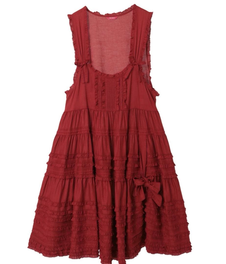 タグ付き新品未使用　ピンクハウス　たくし上げリボン付きローンタブリエ