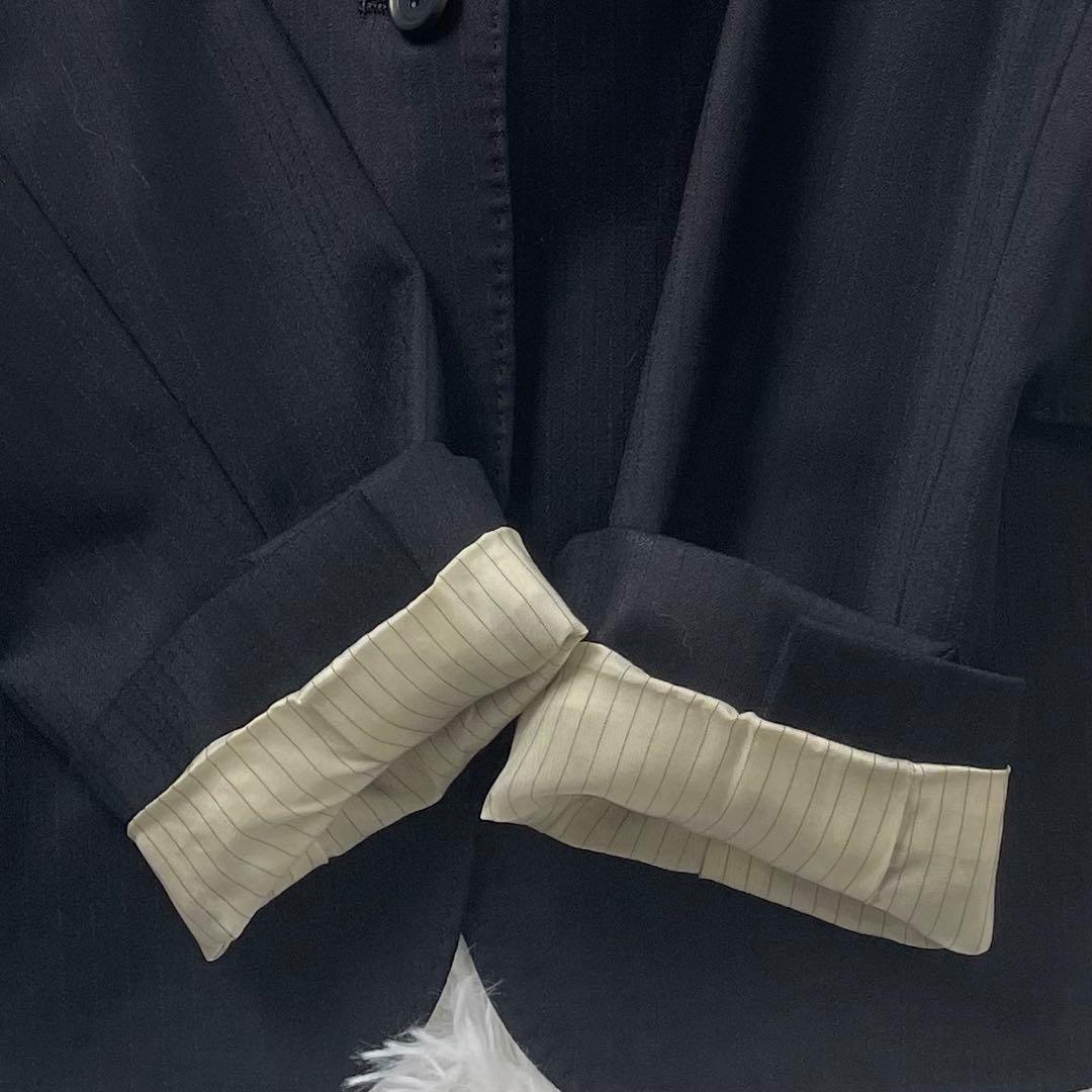 【美品】23区 オンワード樫山 セットアップ パンツスーツ ストライプ 38