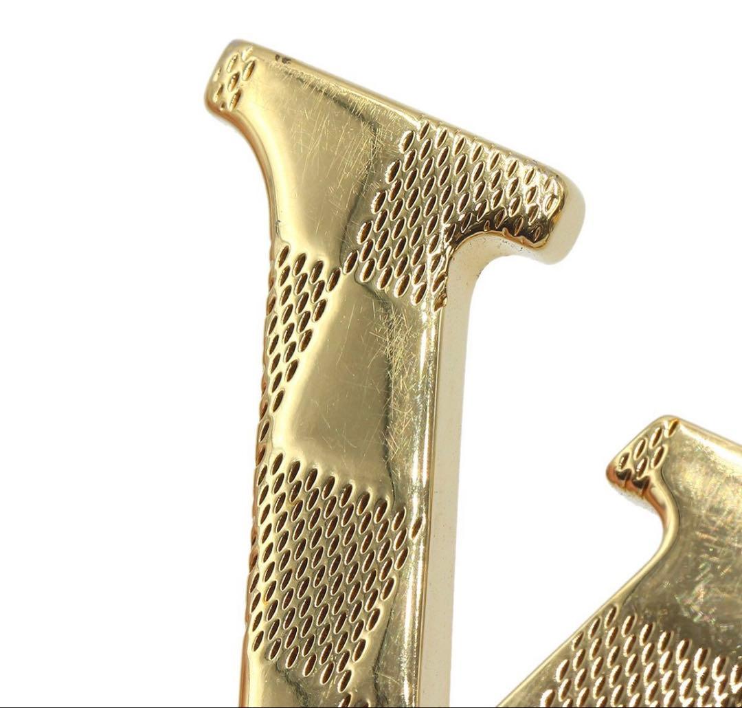 S2123 美品 ルイヴィトン LV ロゴ ダミエ サンチュール ベルト