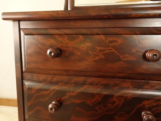 北海道民芸家具　ドレッサー　鏡台　再塗装済　ＵＳＥＤ