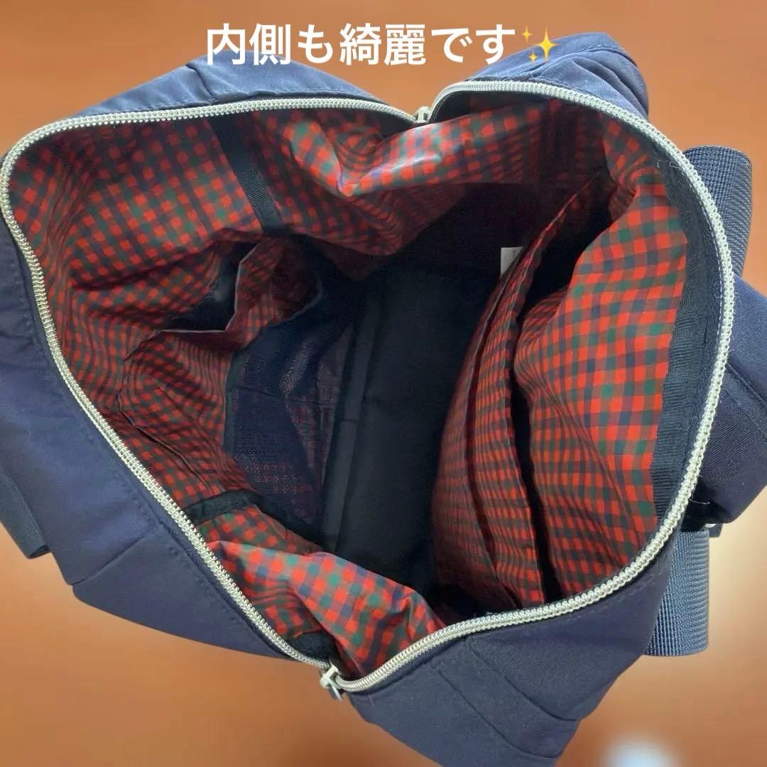 【美品】ファミリア　マザーズバッグ リュック　ポーチ　ネイビー 　2way