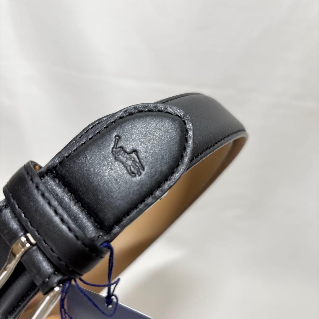 新品未使用 ポロラルフローレン 牛革 レザーベルト ブラック