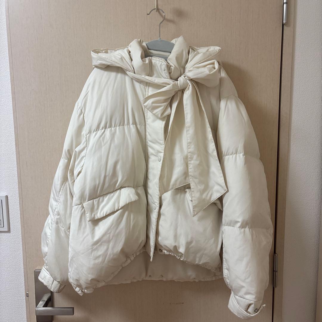 LILY BROWN【新垣結衣さん着用】Recycleリボンダウンジャケット