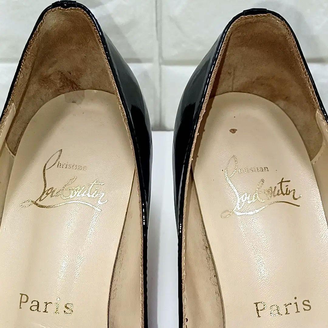 ヒール高8.5cm★ルブタン　レッドソール　ポインテッドトゥ　エナメル　パンプス