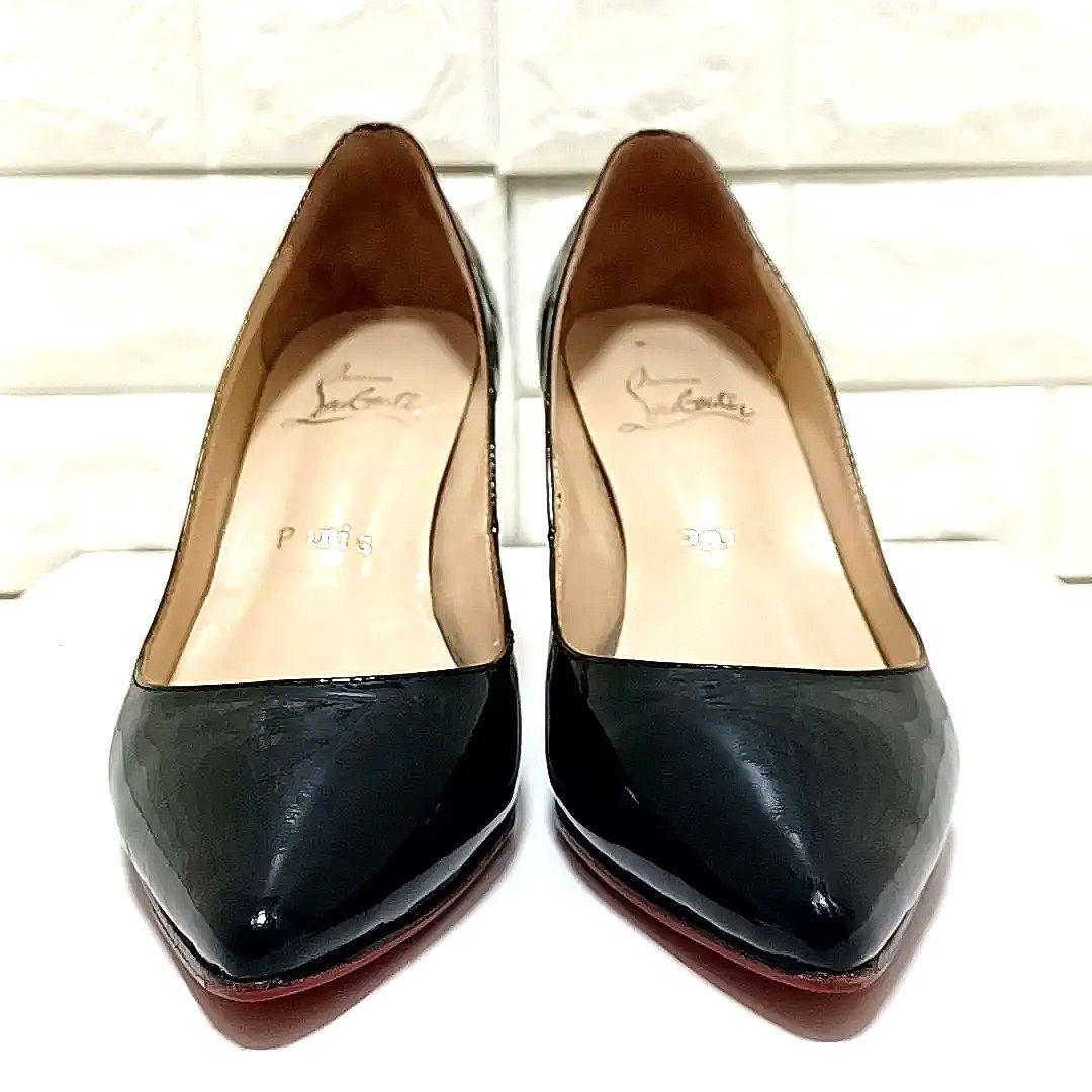 ヒール高8.5cm★ルブタン　レッドソール　ポインテッドトゥ　エナメル　パンプス