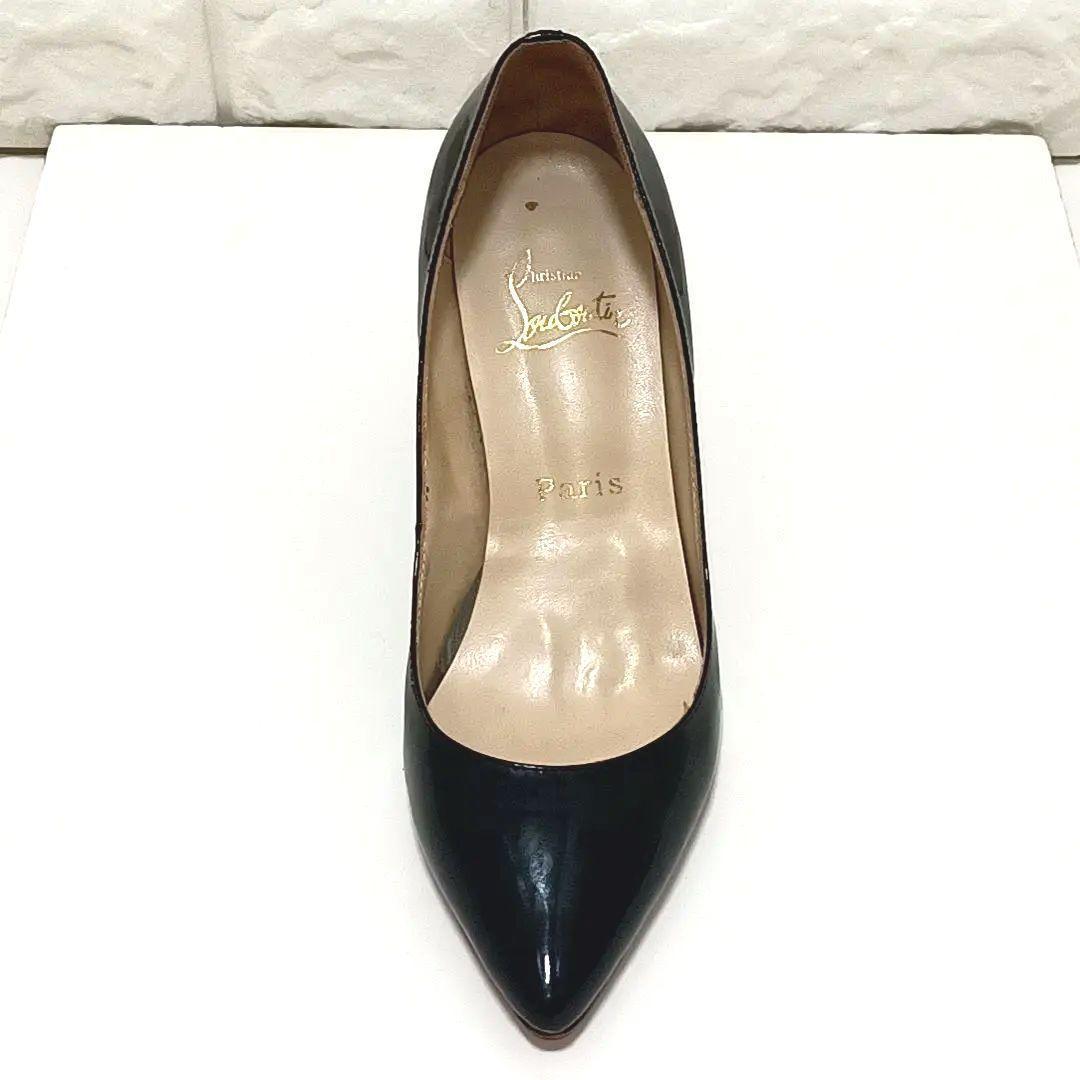 ヒール高8.5cm★ルブタン　レッドソール　ポインテッドトゥ　エナメル　パンプス