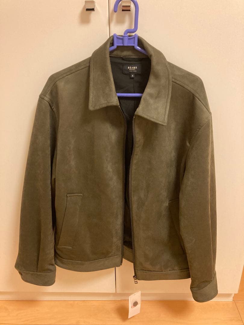 新品未使用　BEAMS オリーブスエードジャケット Sサイズ
