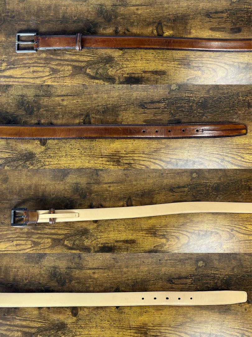 美品　10.6万　Berluti ヴェネチアレザー ベルト 90/36 オルガ期