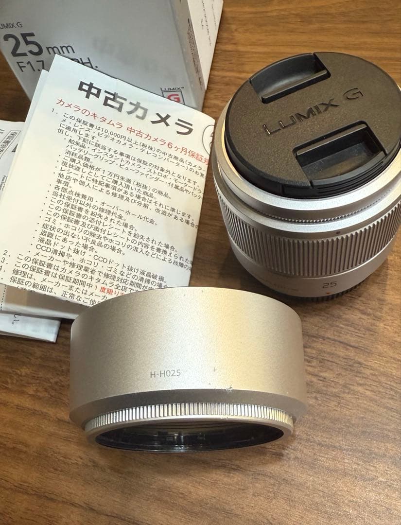 【良品】パナソニック Lumix G 25mm f1.7 シルバー