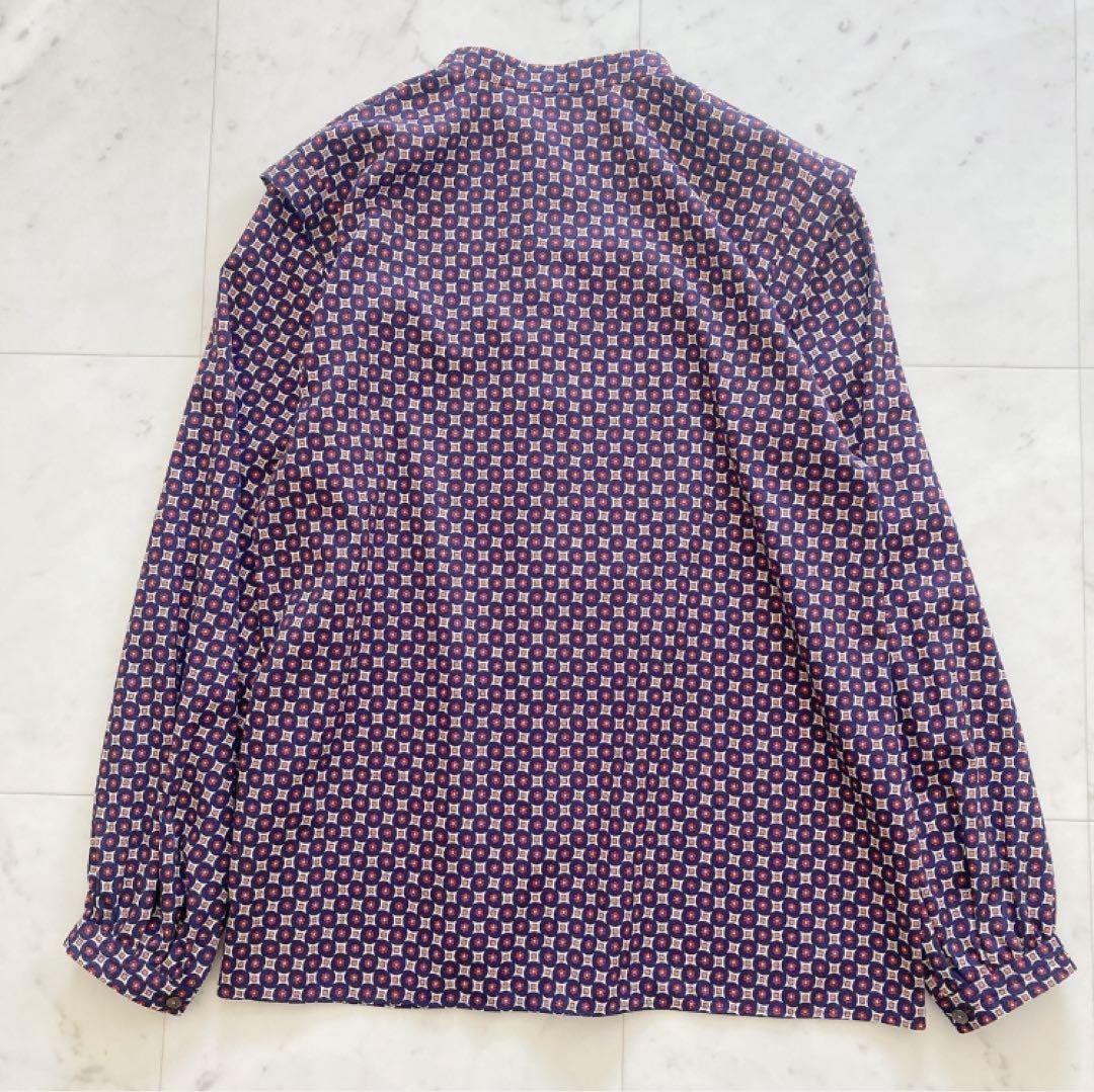 極美品　トゥモローランド　コモンフラワープリント　スタンドカラーブラウス