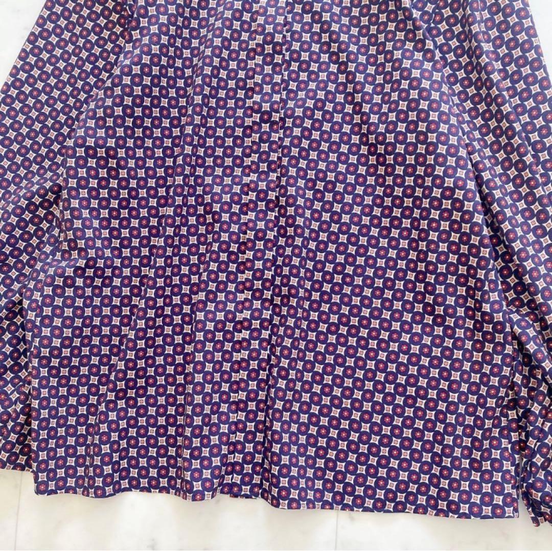 極美品　トゥモローランド　コモンフラワープリント　スタンドカラーブラウス