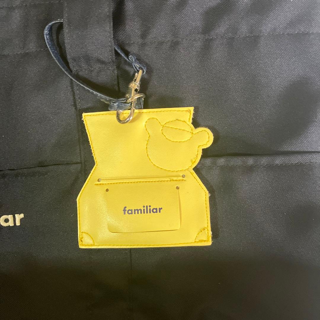 現行品familiar ファミリアマザーズズバッグ　青系チェック　XB