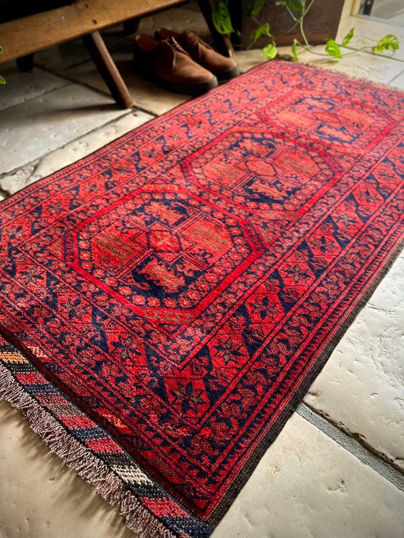 トライバルラグ　ヴィンテージラグ　アフガン　トルクメン　エルサリ　プリミティブ