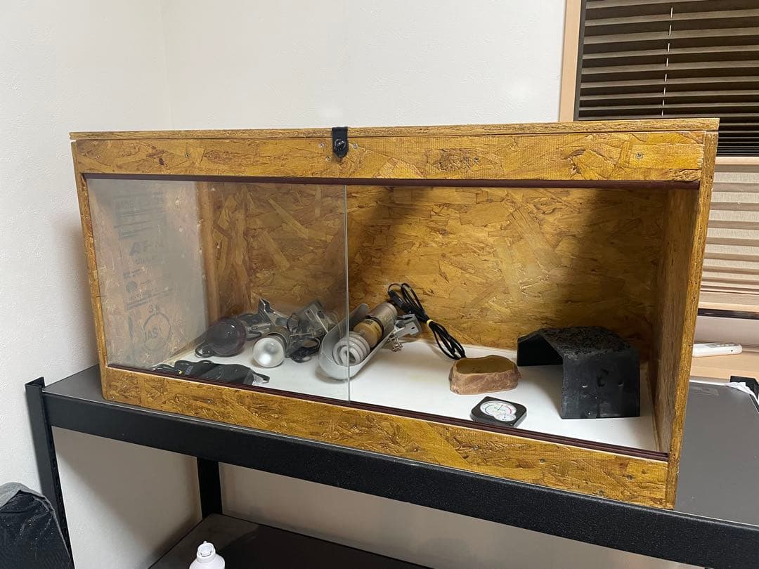 木製爬虫類飼育ケージ メッシュ蓋付き 爬虫類飼育セット