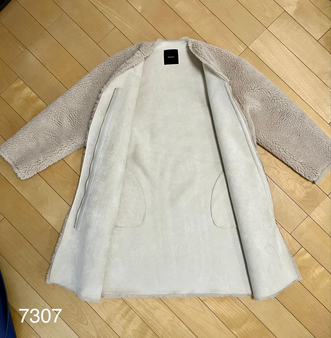 【美品】anuans アニュアンス ボンディングボアコート