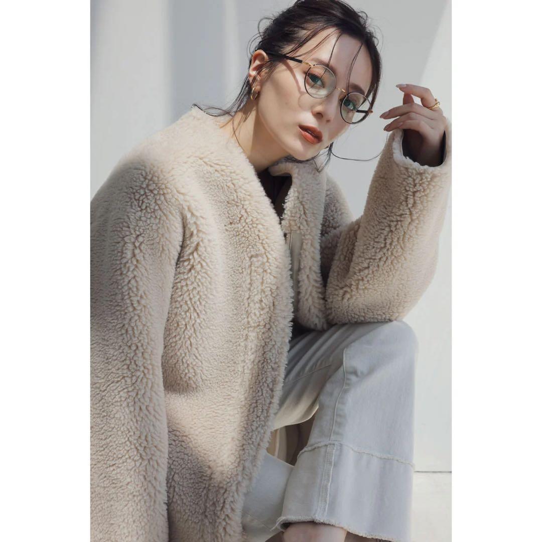 【美品】anuans アニュアンス ボンディングボアコート