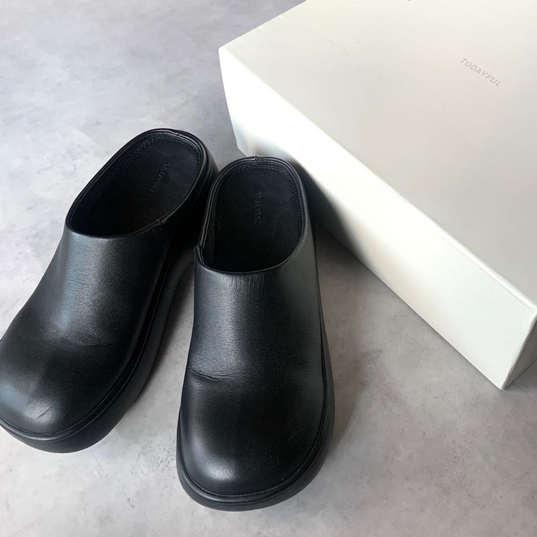 TODAYFUL Volume Sole Sabot ボリュームソール サボ 黒