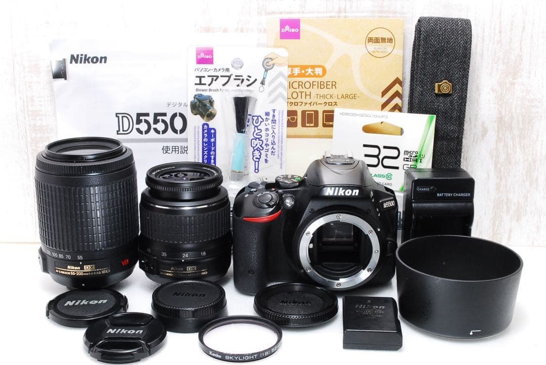 ❤️美品❤️取扱説明書付❤️Wi-Fi搭載機❤️ダブルレンズ❤️ Nikon D5500