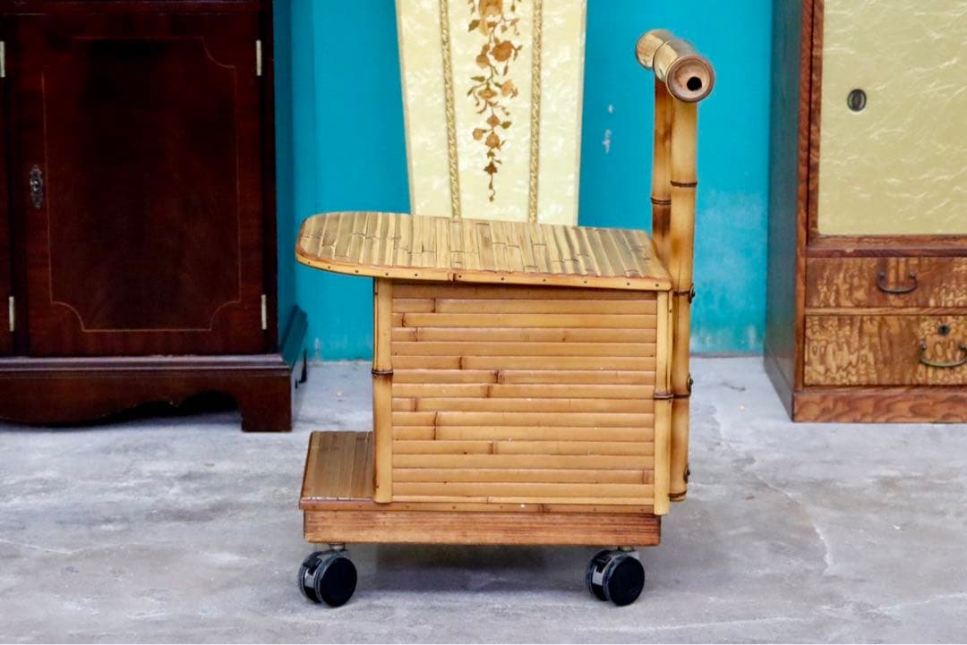 GMIK205○梅里竹芸 Umezato Bamboo Craft 竹家具 キ