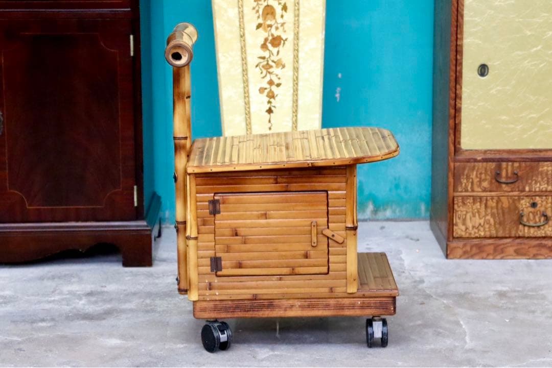 GMIK205○梅里竹芸 Umezato Bamboo Craft 竹家具 キ