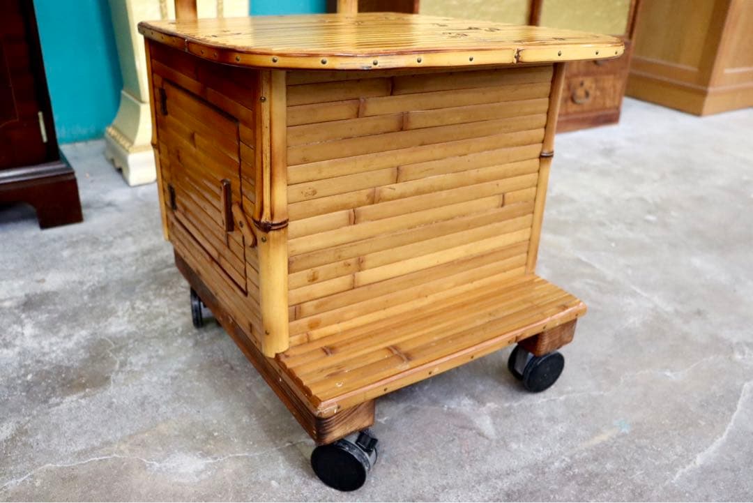 GMIK205○梅里竹芸 Umezato Bamboo Craft 竹家具 キ