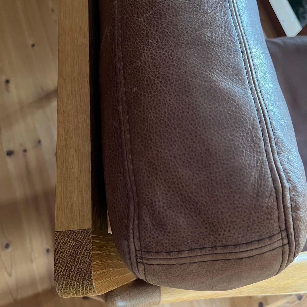 最終値下げ　1人掛けソファ オーデンセ オーク　本革　イエノワ　ienowa