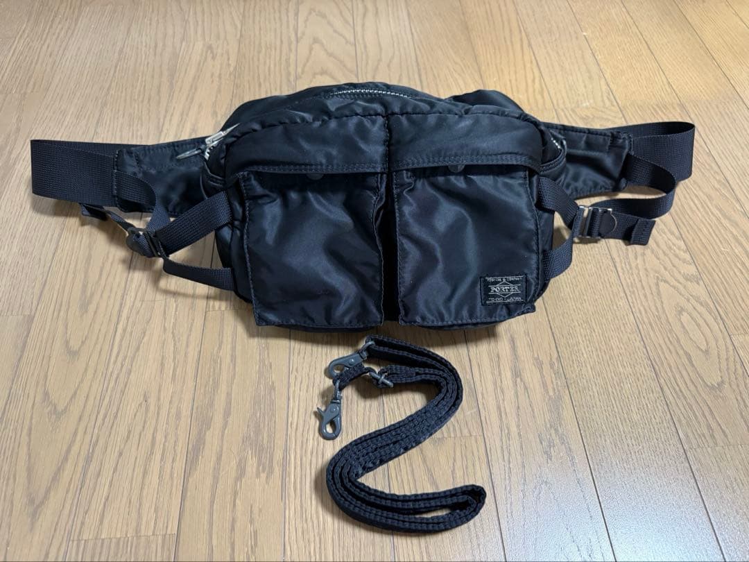 【美品】PORTER タンカー　ボディバッグ ブラック　Lサイズ