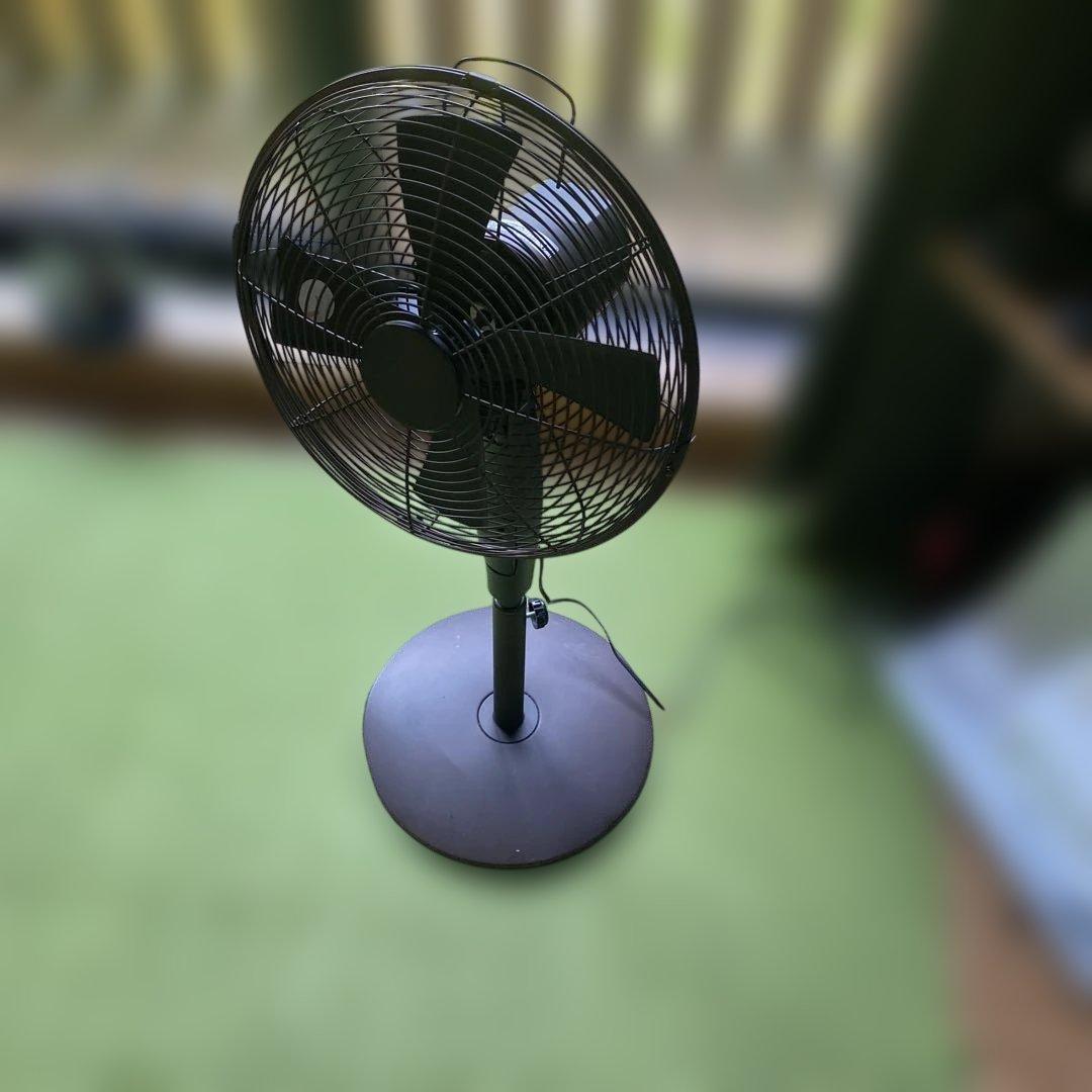 rir-350 ドウシシャ　金属製羽　扇風機　メタルブラウン　メタルファン