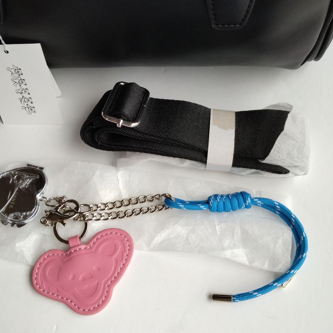 コラージュガリャルダガランテ グレイトフルチャーム付き　ボストンバッグ　ブラック