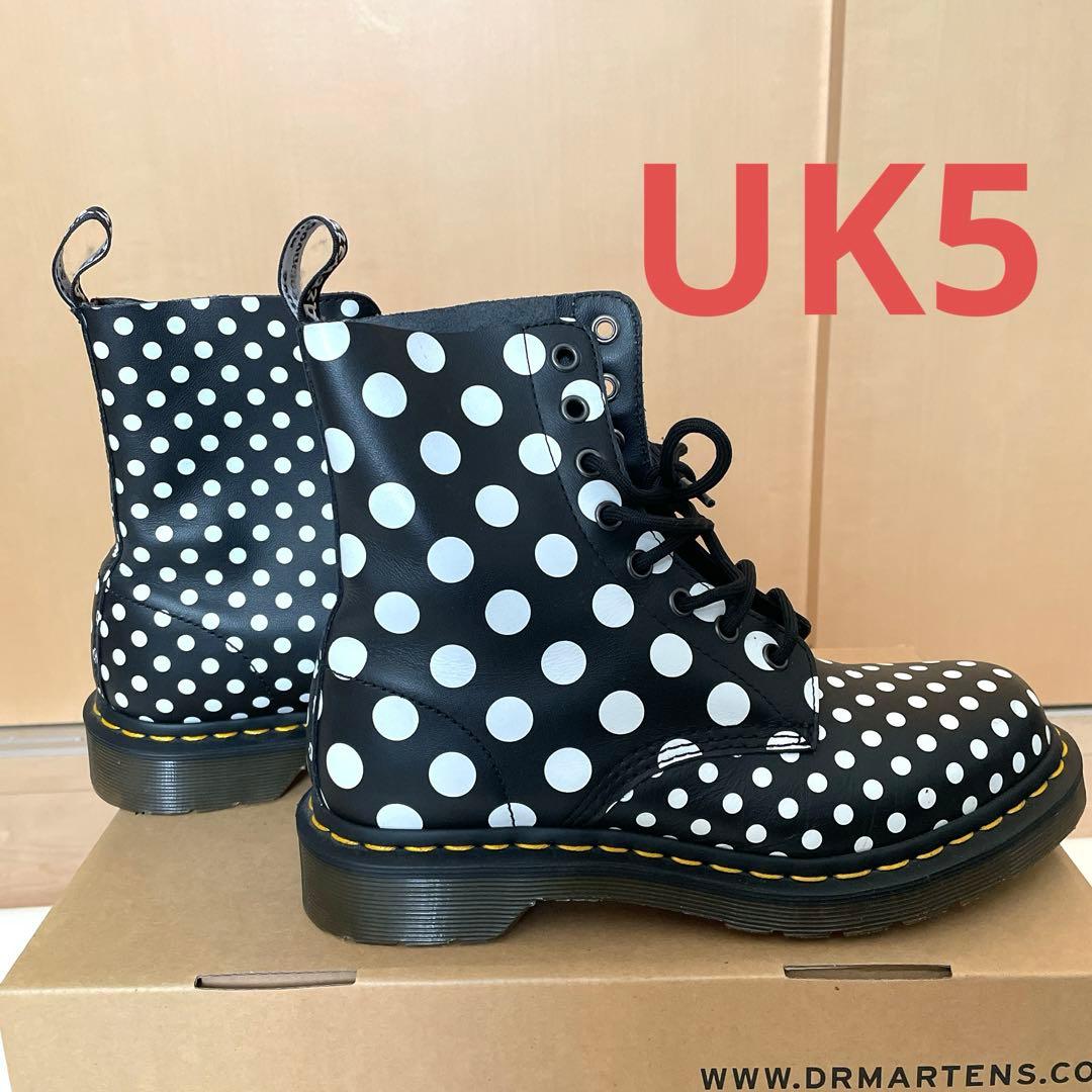 【美品】ドクターマーチン　8ホール　UK5 ドット柄