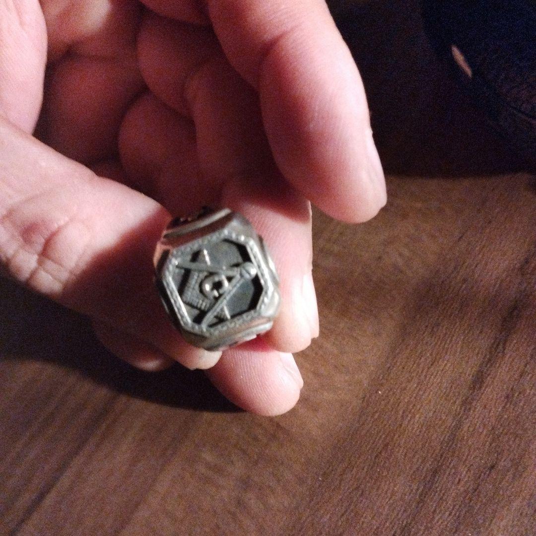 シルバー925素材 純銀 フリーメイソン 六角形 リング