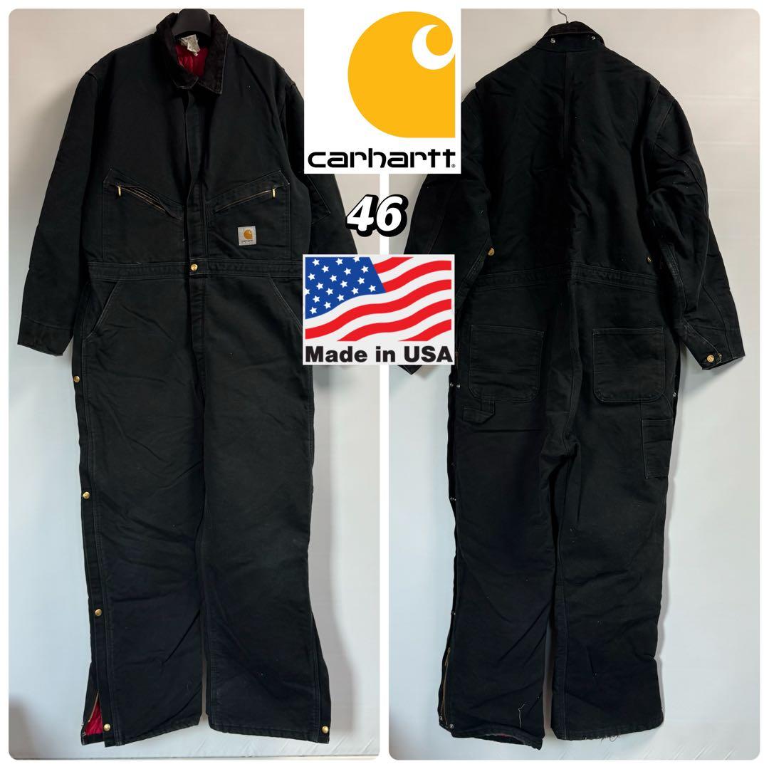 Carhartt カーハート　USA製 つなぎ　BLACK 46