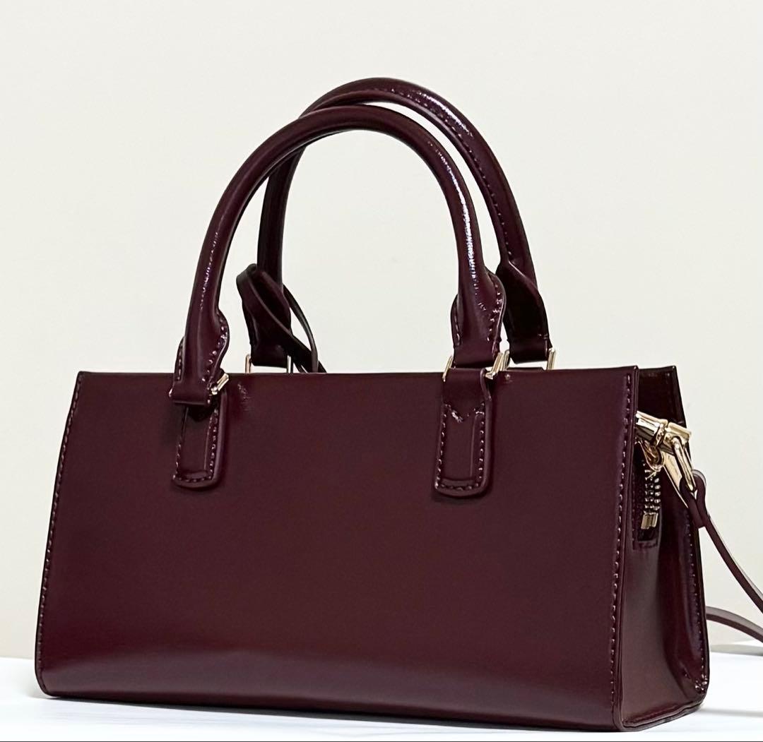 CHARLES & KEITH ミニケリー トートバッグ マルベリープラム