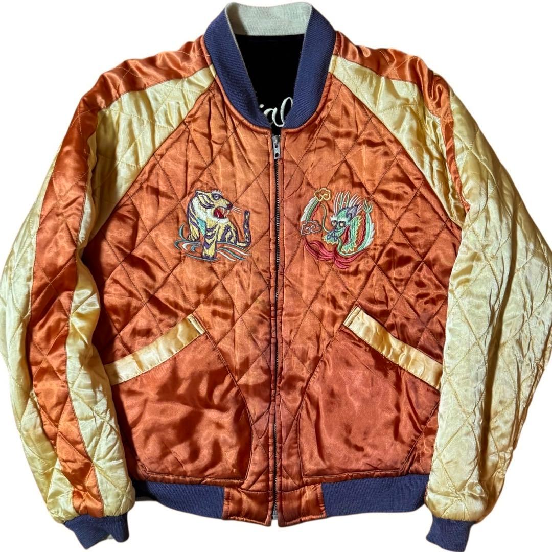 東洋 初期 M品番 別珍 サテンキルト 中綿 スーベニアジャケット スカジャン