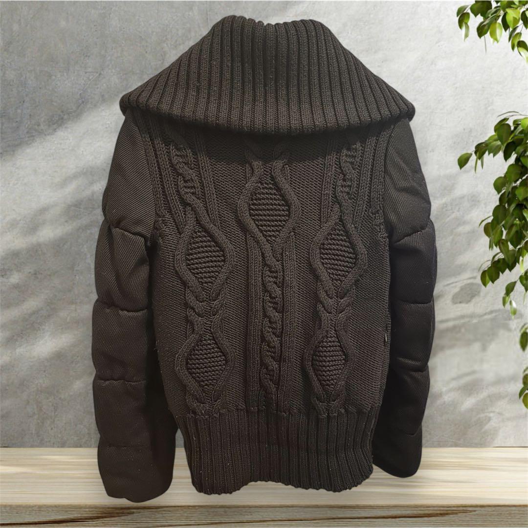 Moncler ケーブルニットダウンジャケット 黒