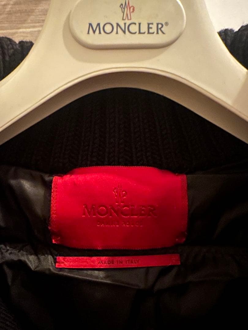 Moncler ケーブルニットダウンジャケット 黒