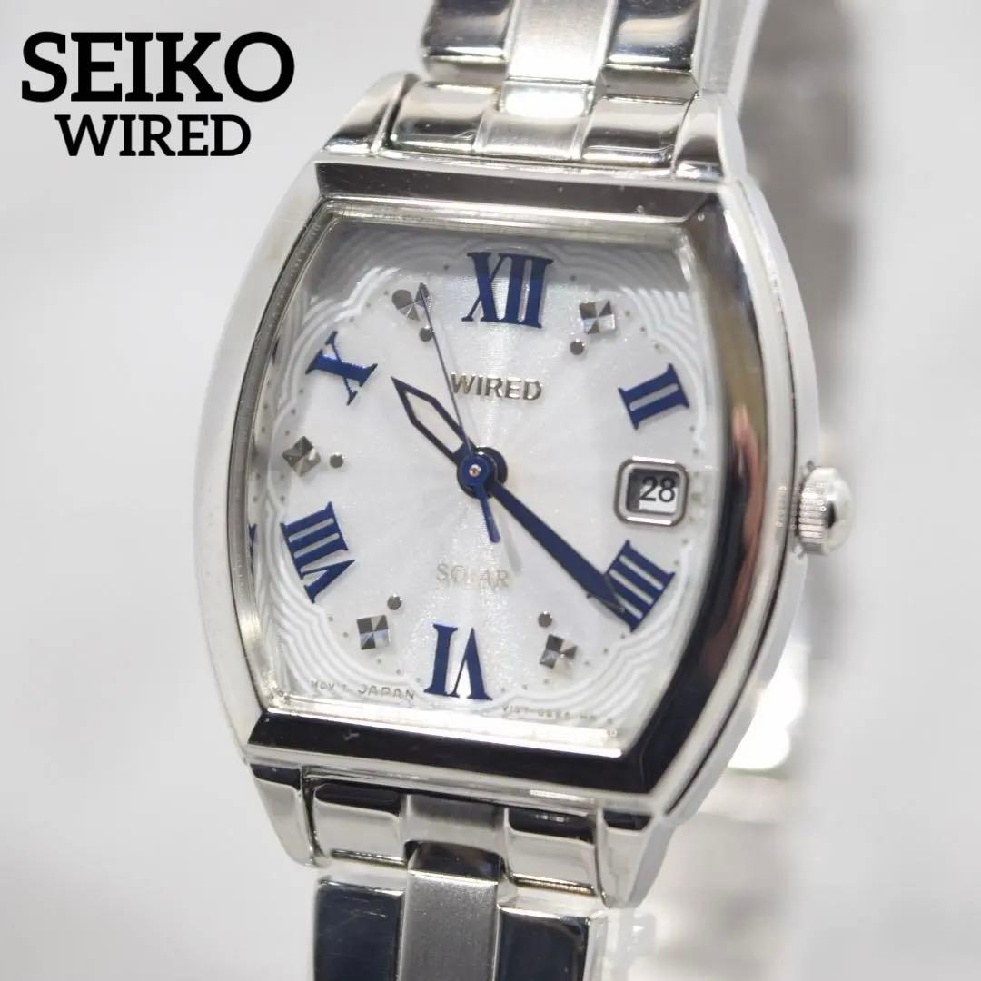 超美品 SEIKO セイコー WIRED ソーラー時計 レディース デイデイト