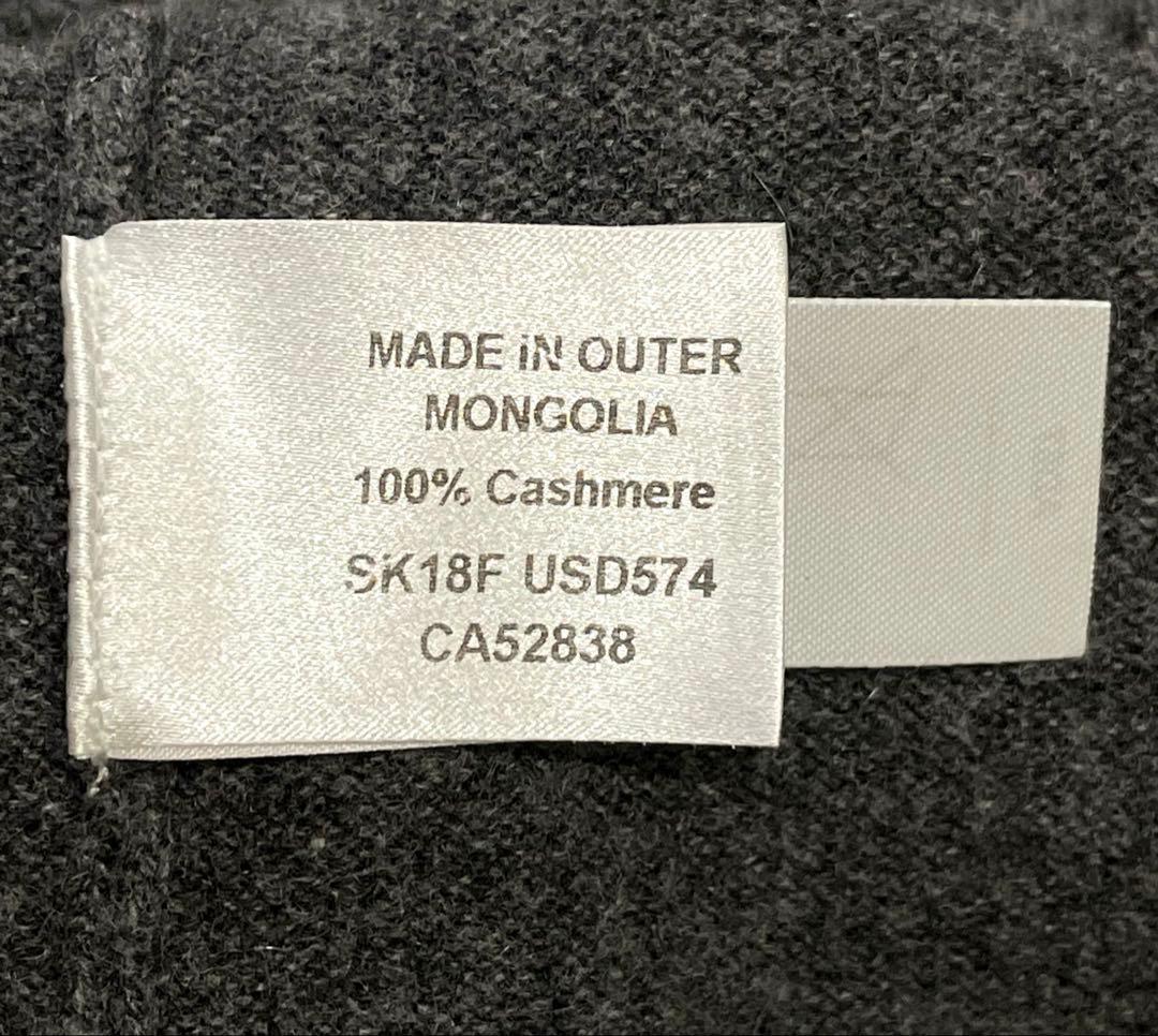 dunhill モンゴル製 カシミヤ100% ジップアップ セーター L相当